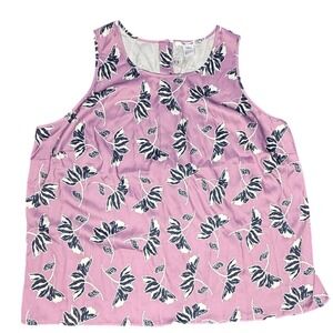 Masseys Floral Tank‎ Top Sleeveless Casual Blouse Lightweight 2X